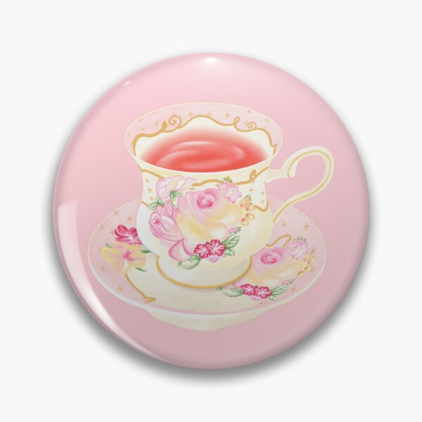 Item preview, Black Tea Time – Floral Vintage Teacup designed and sold by GomTaeng.