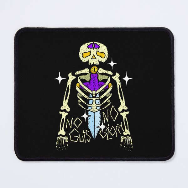 Item preview, No Guts No Glory Skeleton Sword | Double Sided Retro Graphic Tee designed and sold by kuwagatamushi.