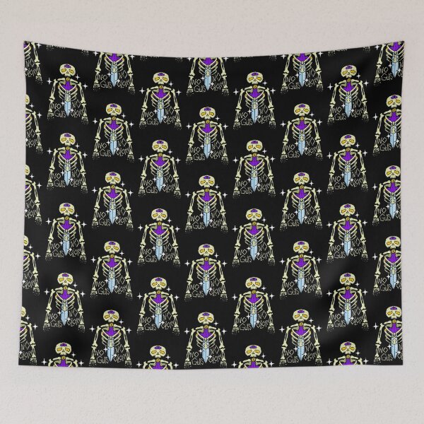 Item preview, No Guts No Glory Skeleton Sword | Double Sided Retro Graphic Tee designed and sold by kuwagatamushi.