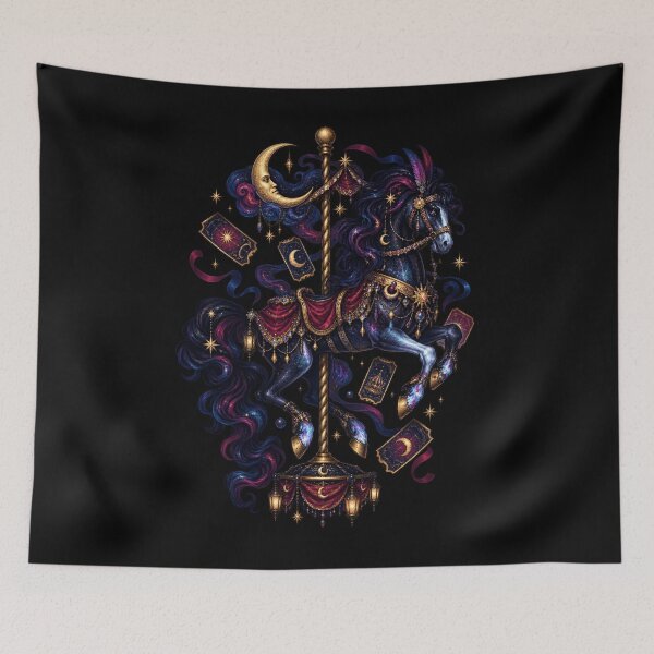Item preview, Midnight Carnival Horse Halloween Art designed and sold by FreshPixelArt.
