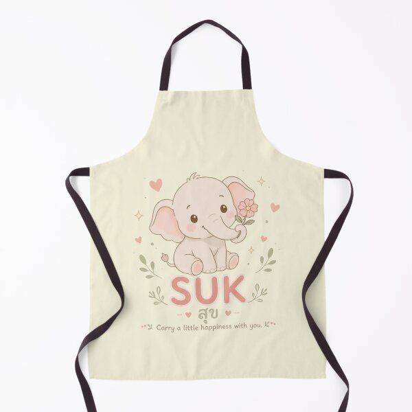 Item preview, Suk | Carry Happiness Everywhere – Cute Thai Elephant | Soft Thailand™ designed and sold by CosmicQuietStudio.