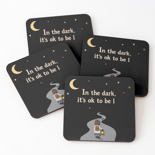 Item preview, In the Dark, It’s OK to Be I – Minimalist Self Acceptance Quote designed and sold by ManggaeJM.