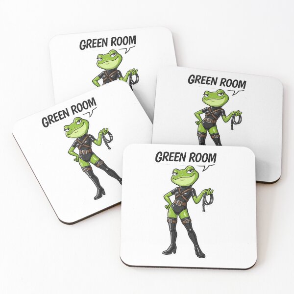 Item preview, Green Room Frog – Bold Cartoon Leather Style designed and sold by Halbeskilo.