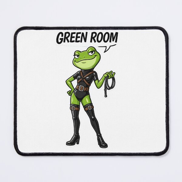 Item preview, Green Room Frog – Bold Cartoon Leather Style designed and sold by Halbeskilo.