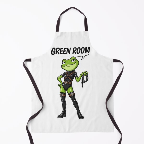 Item preview, Green Room Frog – Bold Cartoon Leather Style designed and sold by Halbeskilo.