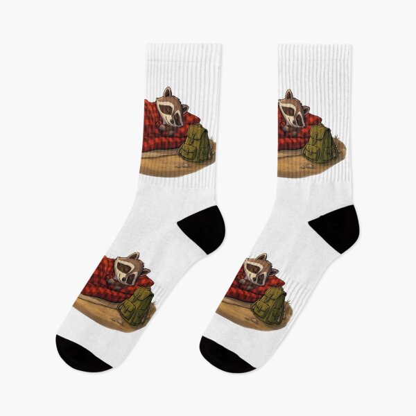 Item preview, Sleeping Raccoon Camper Cozy Outdoor Adventure Design designed and sold by GabeMountainArt.
