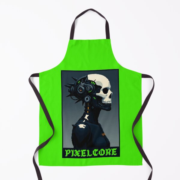 Item preview, Cyberpunk Android Cyborg Skull Robot Pixel Art {PIXELCORE} designed and sold by PIXELCORE-TEE.