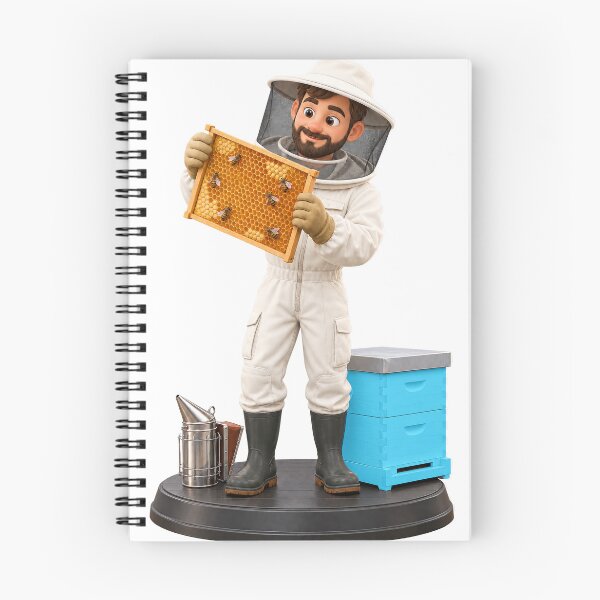 Item preview, Professional Beekeeper 3D Cartoon Character with Blue Hive designed and sold by libanmax.