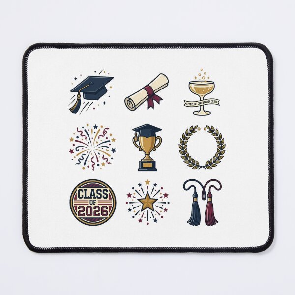 Item preview, Class of 2026 Graduation Celebration Trophy Diploma Sticker Pack designed and sold by mood-draftsman.