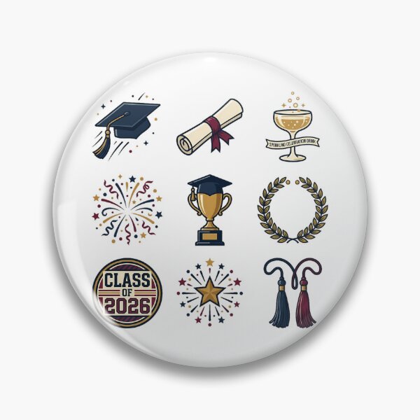 Item preview, Class of 2026 Graduation Celebration Trophy Diploma Sticker Pack designed and sold by mood-draftsman.