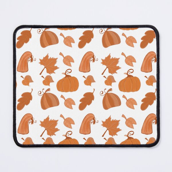 Item preview, Seamless autumn pumpkin and fall leaves pattern designed and sold by TaniaArtDesign.