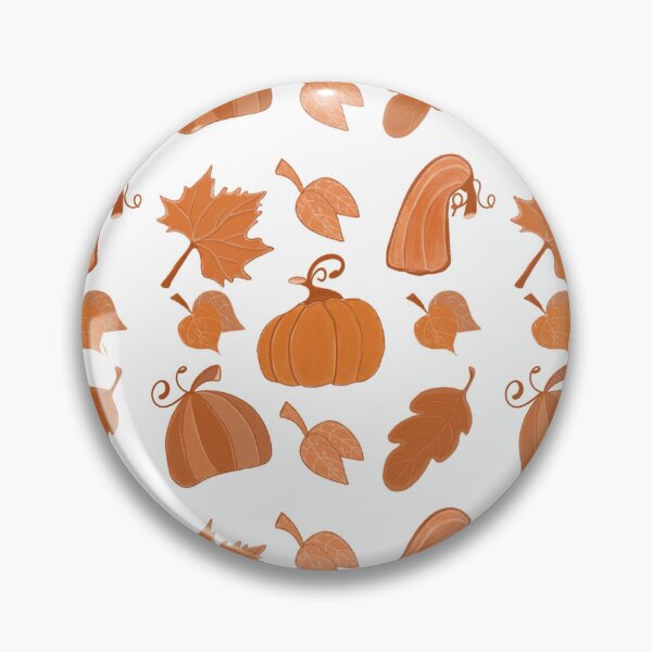 Item preview, Seamless autumn pumpkin and fall leaves pattern designed and sold by TaniaArtDesign.