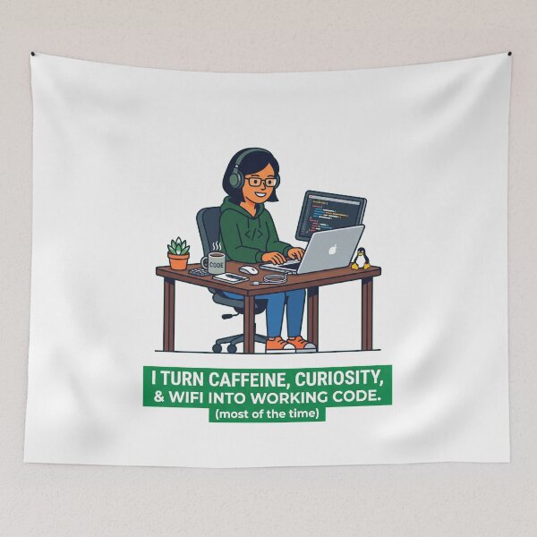 Item preview, Caffeine And Wifi Software Engineer designed and sold by Bad-Decisions-Designs.