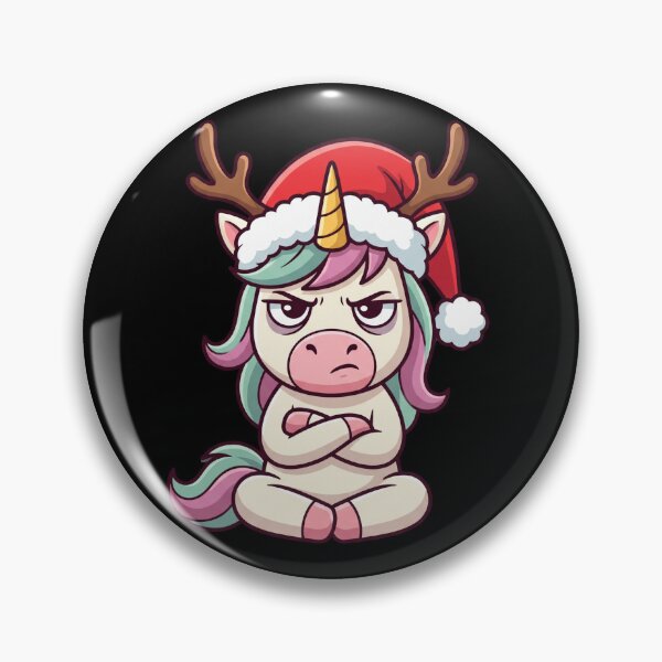 Item preview, grumpy Christmas unicorn designed and sold by domostore.