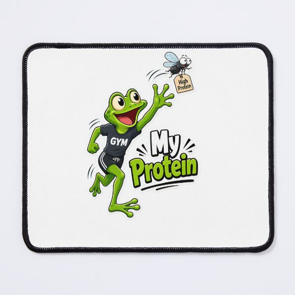 Item preview, My Protein Frog – Funny Gym Cartoon Frog designed and sold by Halbeskilo.