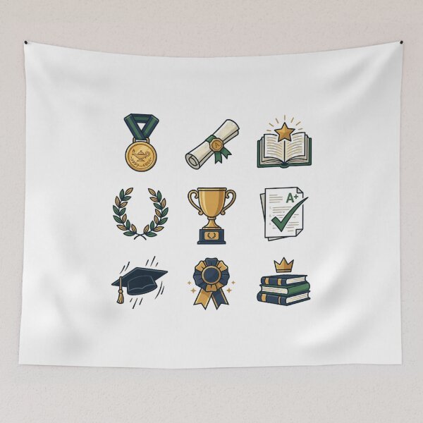 Item preview, Graduation Academic Honor Laurel Trophy Diploma Sticker Pack designed and sold by mood-draftsman.