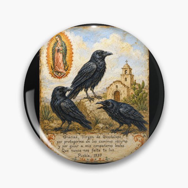 Item preview, Three Ravens Mexican Ex-Voto Folk Art designed and sold by newnomads-art.