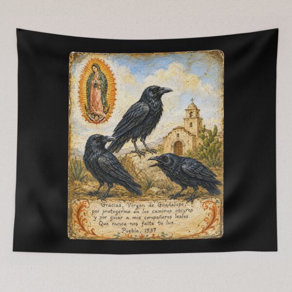 Item preview, Three Ravens Mexican Ex-Voto Folk Art designed and sold by newnomads-art.
