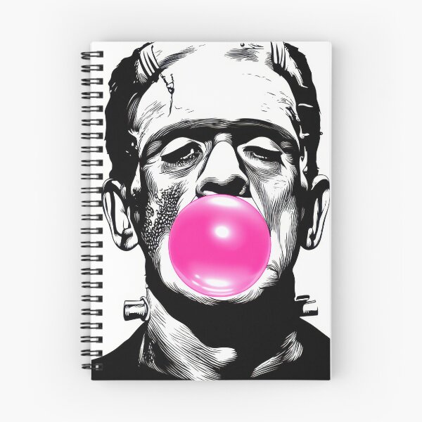 Item preview, Frankenstein blowing a pink bubble designed and sold by anytka.