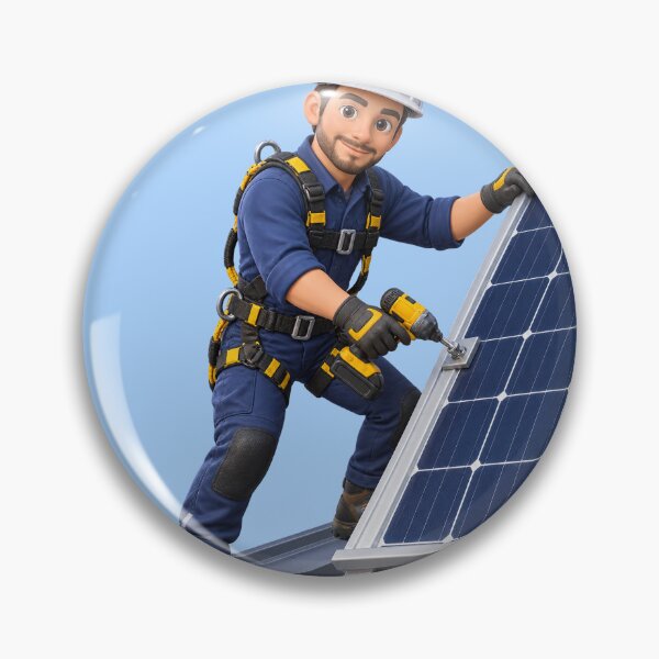 Item preview, Professional Solar Installer 3D Cartoon Character designed and sold by libanmax.