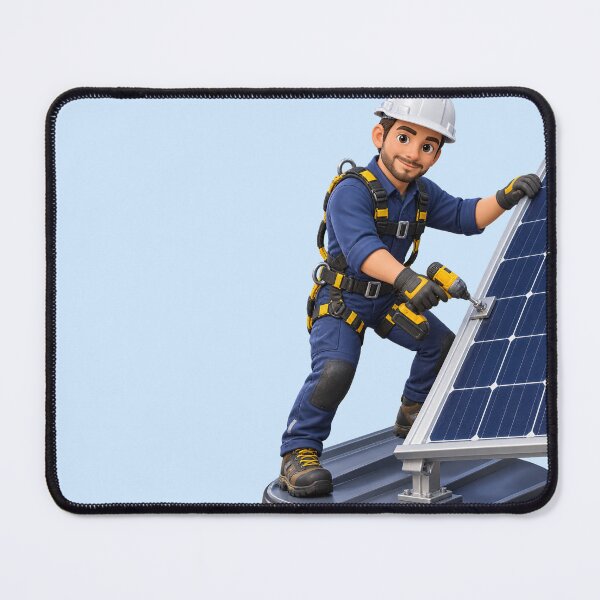 Item preview, Professional Solar Installer 3D Cartoon Character designed and sold by libanmax.