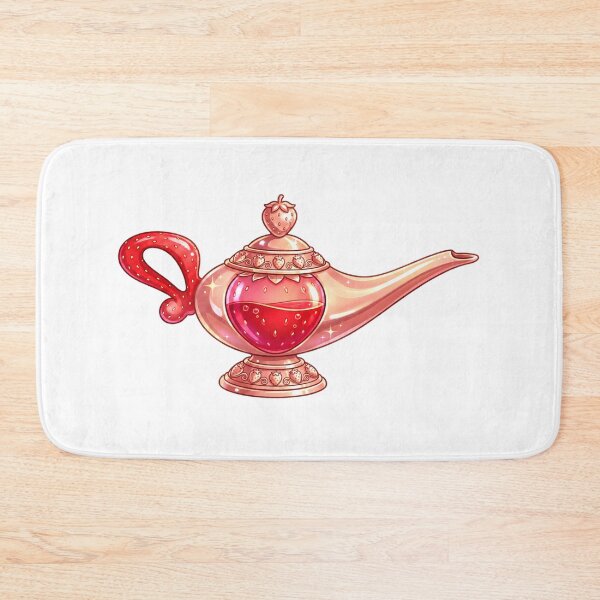 Item preview, Strawberry Magic Lamp - Cute Pink Fantasy Illustration designed and sold by yodaddydesigns.