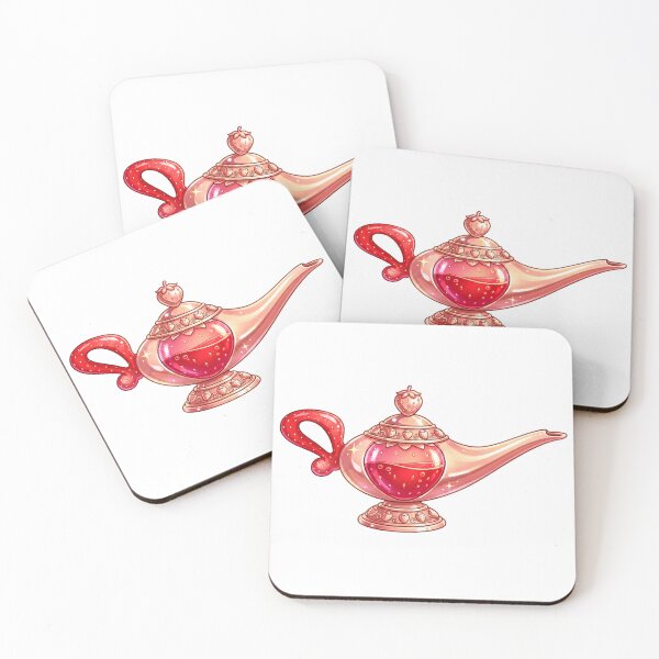 Item preview, Strawberry Magic Lamp - Cute Pink Fantasy Illustration designed and sold by yodaddydesigns.