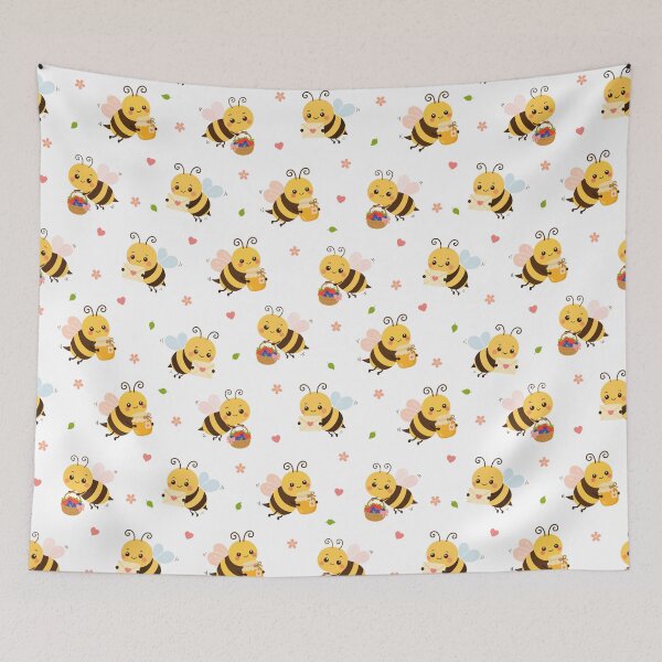 Item preview, Cute Bee Seamless Pattern designed and sold by teeperfect.