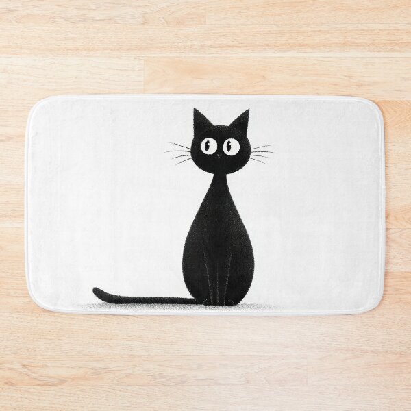 Item preview, Black cat standing with big eyes designed and sold by anytka.