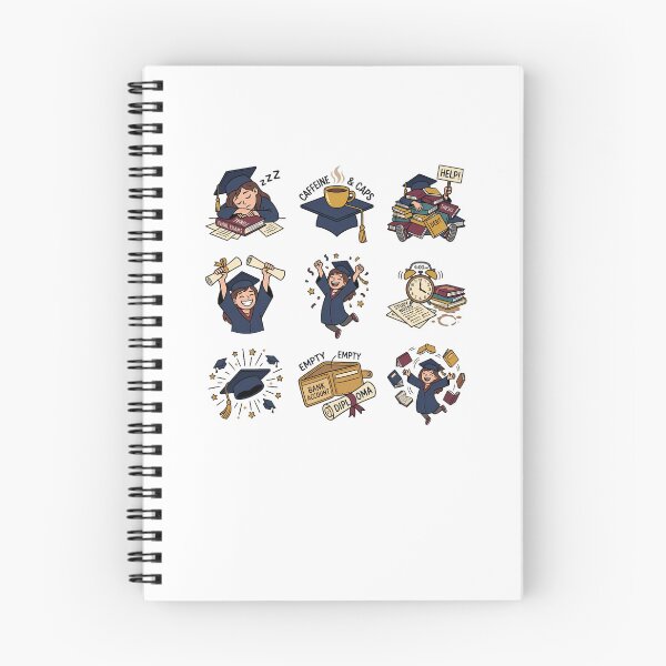 Item preview, Funny Graduate Student Struggle Coffee Diploma Sticker Pack designed and sold by mood-draftsman.
