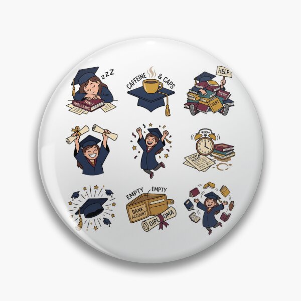 Artikelvorschau, Lustiges Sticker-Set zum Thema „Kaffee-Diplom für Absolventen im Kampf mit dem Studium“ entworfen und verkauft von mood-draftsman.