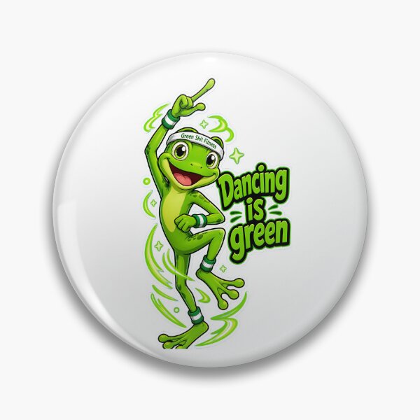Artikelvorschau, Dancing Is Green – Fitness Frog Cartoon entworfen und verkauft von Halbeskilo.