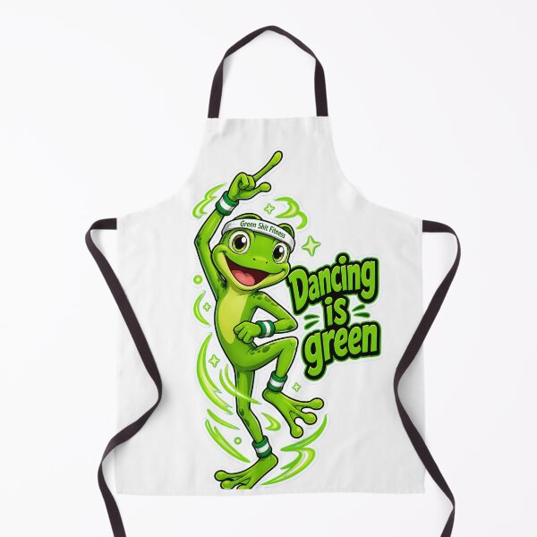 Artikelvorschau, Dancing Is Green – Fitness Frog Cartoon entworfen und verkauft von Halbeskilo.