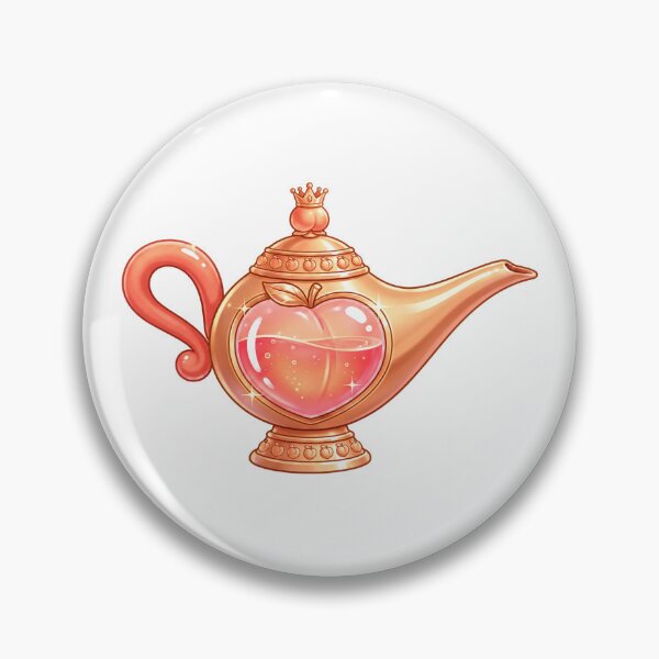Item preview, Peach Magic Lamp - Cute Princess Fantasy Illustration designed and sold by yodaddydesigns.