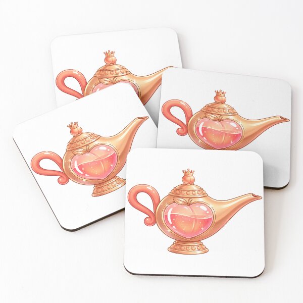 Item preview, Peach Magic Lamp - Cute Princess Fantasy Illustration designed and sold by yodaddydesigns.