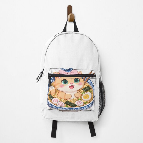 Item preview, Cute Kawaii Cat in Japanese Ramen Bowl designed and sold by Luna's World - Moody Vibes Studio.