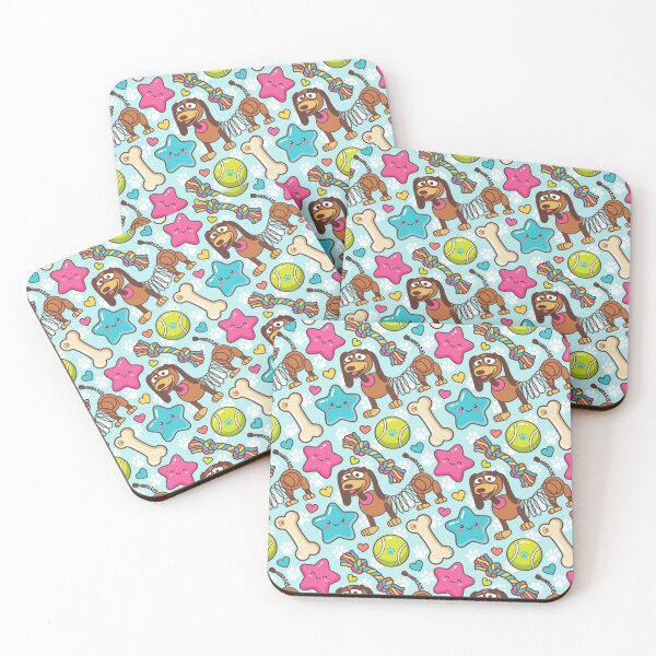 Item preview, Colorful Slinky Doggie Pink and Blue designed and sold by Pretty Things Online.