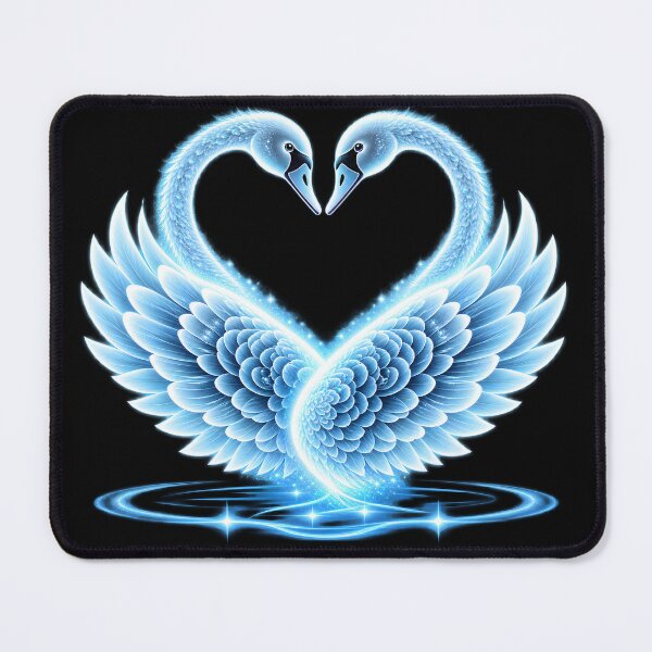 Item preview, Ethereal Blue Swans in Love designed and sold by MagicCrystal.