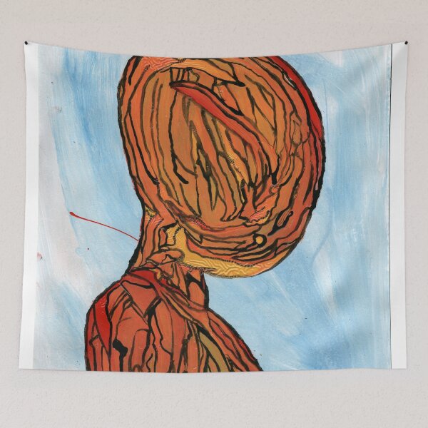Item preview, Fiery Soul – Expressionist Abstract Silhouette designed and sold by Dwaalhaas.com.