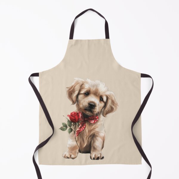 Item preview, Golden Retriever Puppy with Red Rose designed and sold by Erika Kaisersot.