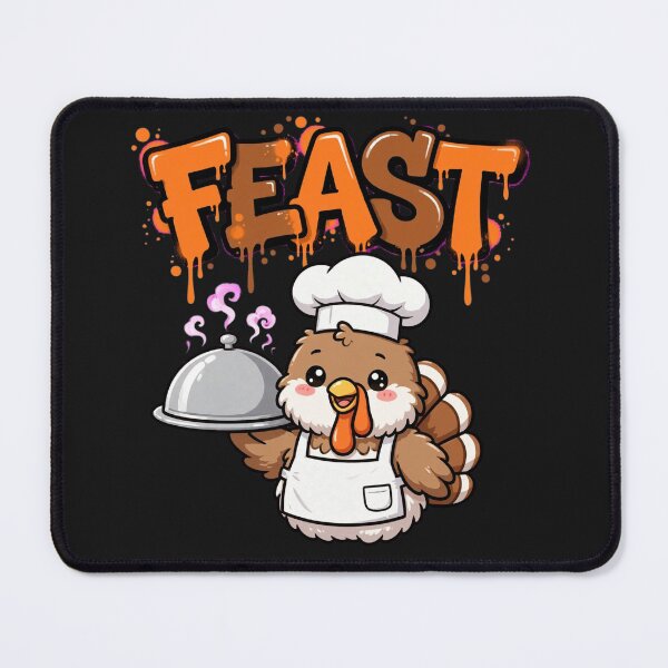 Item preview, Thanksgiving Turkey Chef FEAST Platter Steam designed and sold by Surviving Monday Club.