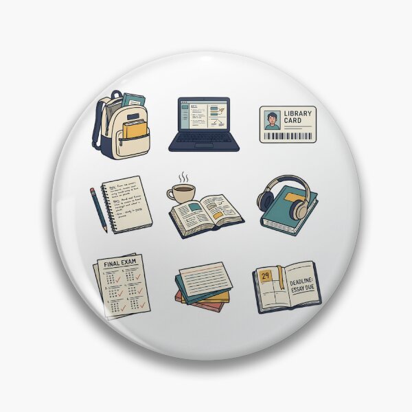 Artikelvorschau, Lernutensilien für Studenten: Laptop-Rucksack, Aufkleber-Set für die Abschlussprüfung entworfen und verkauft von mood-draftsman.