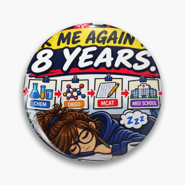Item preview, Pre-Med Ask Me Again in 8 Years – Funny Future Doctor Humor designed and sold by sketchicos.