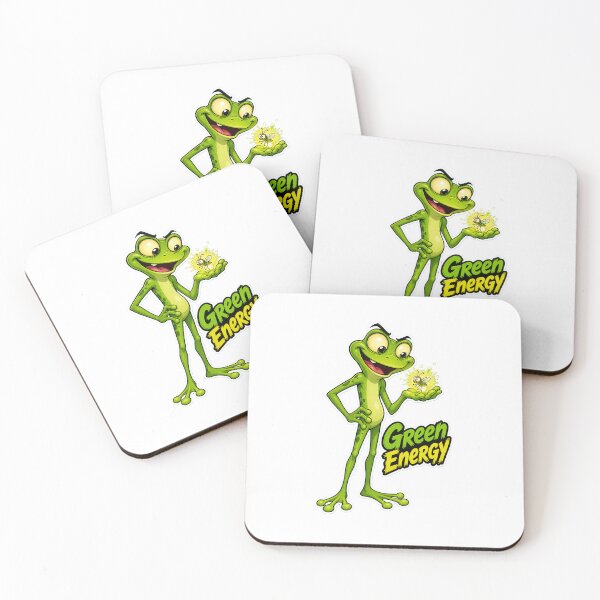 Item preview, Green Energy Frog – Glowing Firefly Cartoon designed and sold by Halbeskilo.