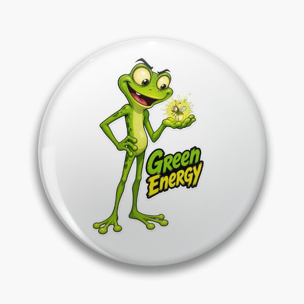 Item preview, Green Energy Frog – Glowing Firefly Cartoon designed and sold by Halbeskilo.