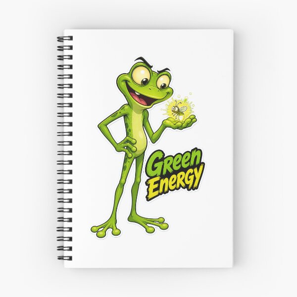 Artikelvorschau, Green Energy Frog – Glowing Firefly Cartoon entworfen und verkauft von Halbeskilo.