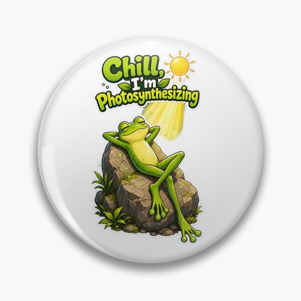 Item preview, Chill I’m Photosynthesizing – Relaxed Frog Cartoon designed and sold by Halbeskilo.