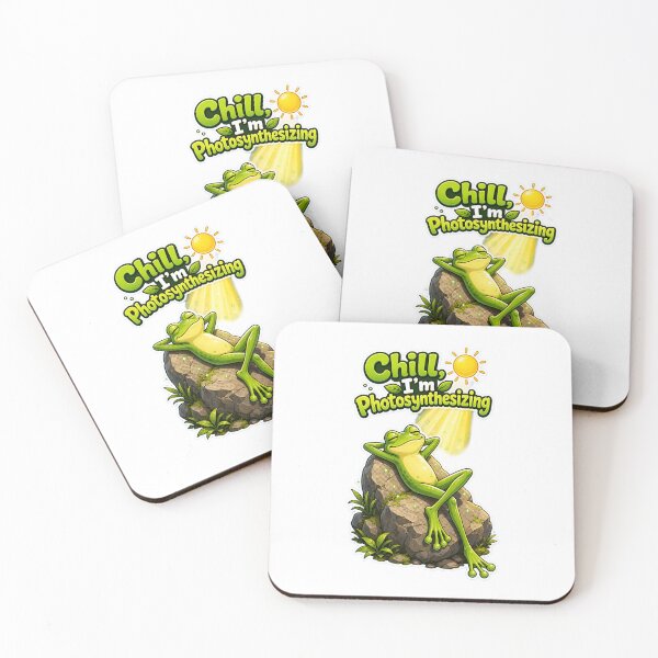Item preview, Chill I’m Photosynthesizing – Relaxed Frog Cartoon designed and sold by Halbeskilo.