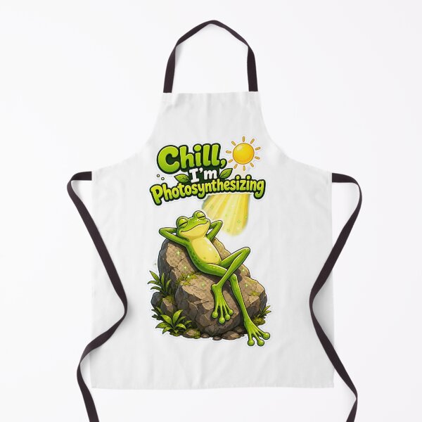 Item preview, Chill I’m Photosynthesizing – Relaxed Frog Cartoon designed and sold by Halbeskilo.