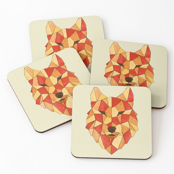 Item preview, Geometric Fox - Abstract Mosaic Art designed and sold by SuperMama1973.